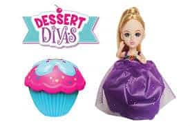 diva des desserts violette, des divas des desserts qui se transforment de cupcake en poupée